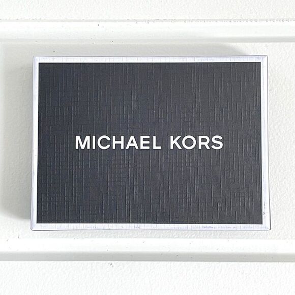 Michael Kors Hudson Logo Stripe Card Case Wallet Admiral Blue & Jewel Green NWT - Picture 6 of 8